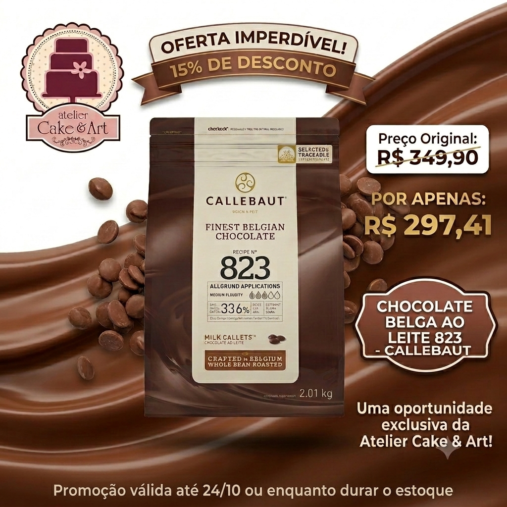 CHOCOLATE BELGA AO LEITE 823 (33,6% CACAU) - GOTAS 2,01KG CALLEBAUT